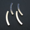 Wholesale Sterling Silver Curved Squared Tube Bar Spacer 23mm  for Jewelry Making, Wholesale Beads and Findings
