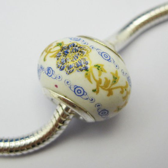 Wholesale Sterling Silver Donut Shape Pandora Style Bead (1pc)