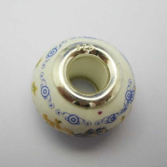 Wholesale Sterling Silver Donut Shape Pandora Style Bead (1pc)