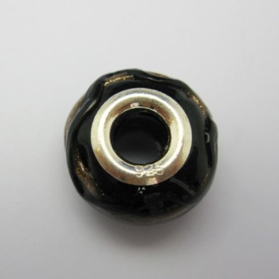 Wholesale Sterling Silver Donut Shape Pandora style bead (1pc)
