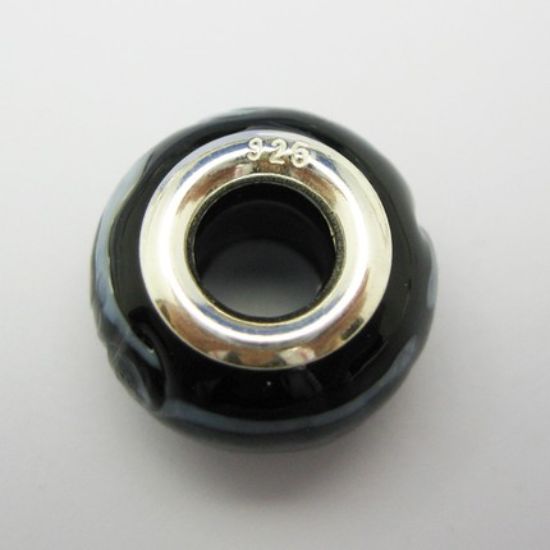 Wholesale Sterling Silver Donut Shape Pandora style bead (1pc)