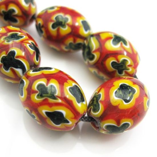 Wholesale Handpainted Porcelain Bead ( 3 pcs )