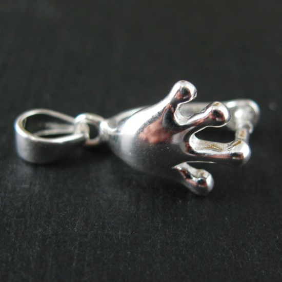 Wholesale Sterling Silver Hand Shaped Pinch Bail Connector, Wholesale Findings