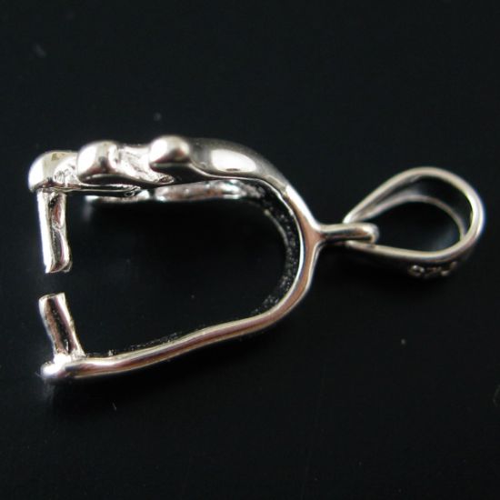 Wholesale Sterling Silver Hand Shaped Pinch Bail Connector, Wholesale Findings