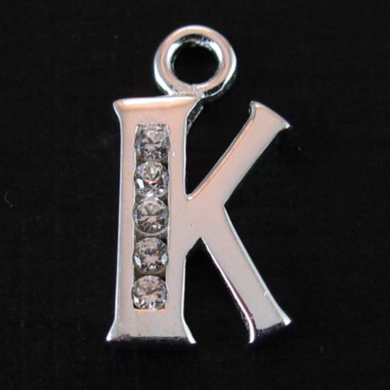 Wholesale Sterling Silver CZ Cubic Zirconia Letter Initial Charms and Pendants for Jewelry Making, Wholesale Findings
