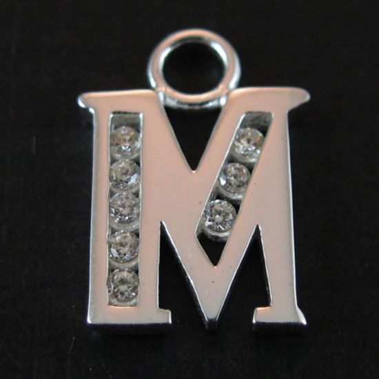 Wholesale Sterling Silver CZ Cubic Zirconia Letter Initial Charms and Pendants for Jewelry Making, Wholesale Findings