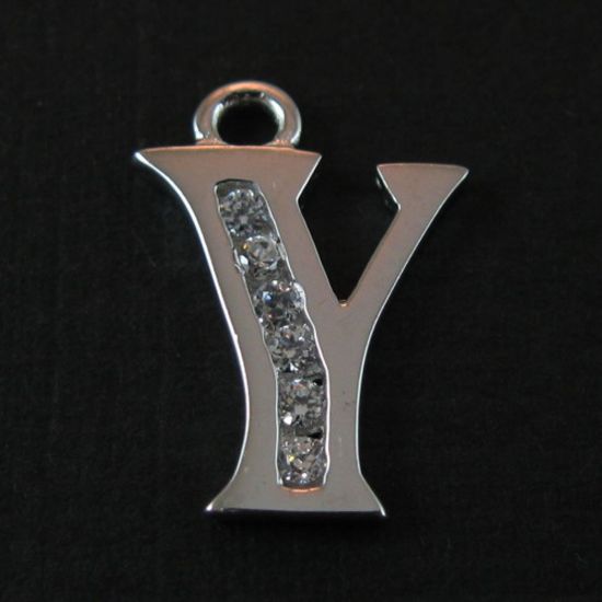 Wholesale Sterling Silver CZ Cubic Zirconia Letter Initial Charms and Pendants for Jewelry Making, Wholesale Findings