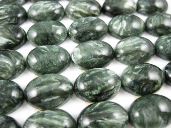 Wholesale Cabochon Seraphinite Oval, 13x18mm, Grade A+