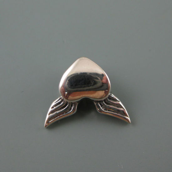 Wholesale European .925 Sterling Silver Heart with Wings Charm Beads