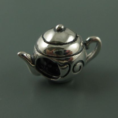 Wholesale European .925 Sterling Silver Tea Pot Charm Bead