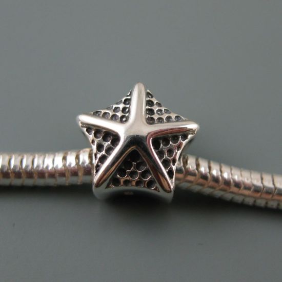 Wholesale European .925 Sterling Silver Starfish Charm Bead