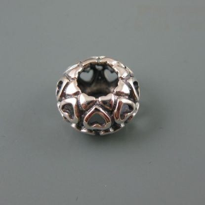 Wholesale European .925 Sterling Small Hearts Charm Bead