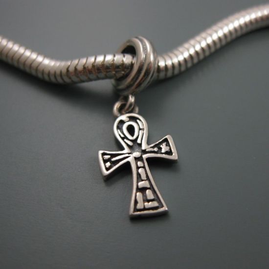 Wholesale European .925 Sterling Egyptian Ankh Crux Charm Bead