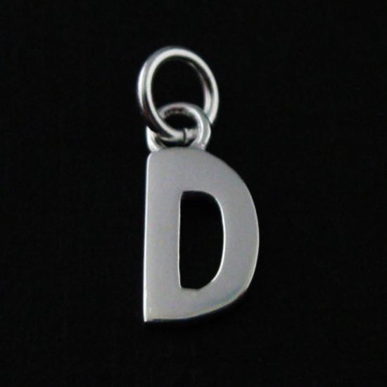 Wholesale Sterling Silver Smooth Letter Initial Charms and Pendants for Jewelry Making, Wholesale Findings