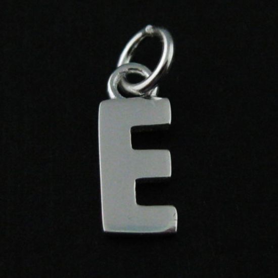 Wholesale Sterling Silver Smooth Letter Initial Charms and Pendants for Jewelry Making, Wholesale Findings