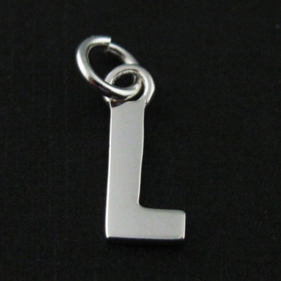Wholesale Sterling Silver Smooth Letter Initial Charms and Pendants for Jewelry Making, Wholesale Findings