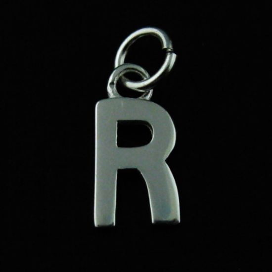 Wholesale Sterling Silver Smooth Letter Initial Charms and Pendants for Jewelry Making, Wholesale Findings