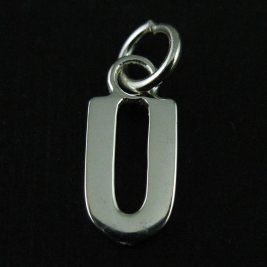 Wholesale Sterling Silver Smooth Letter Initial Charms and Pendants for Jewelry Making, Wholesale Findings
