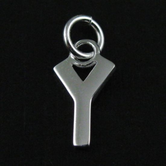 Wholesale Sterling Silver Smooth Letter Initial Charms and Pendants for Jewelry Making, Wholesale Findings