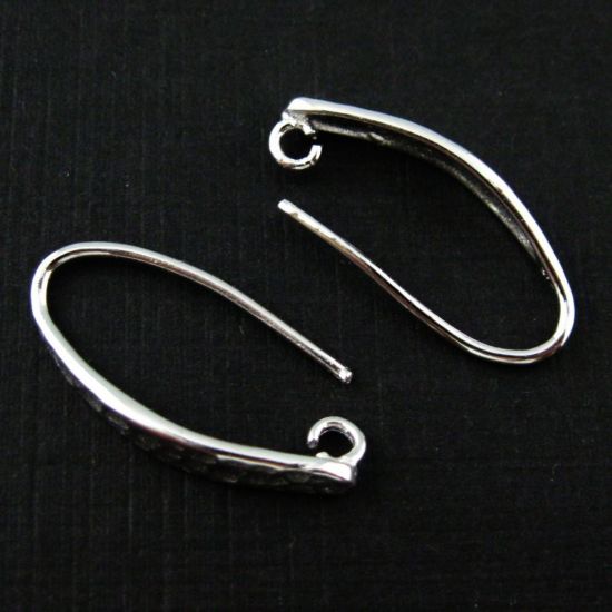 Wholesale Sterling Silver Hammered Earwire for Jewelry Making, Wholesale Earwire and Findings