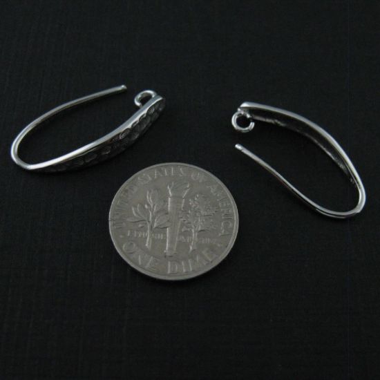 Wholesale Sterling Silver Hammered Earwire for Jewelry Making, Wholesale Earwire and Findings