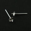 Wholesale Sterling Silver Simple Studs with Post for Half Drilled Stone, Jewelry Making, Wholesale Earwire and Findings