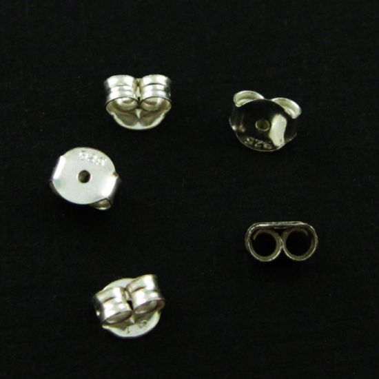 Wholesale Sterling Silver Butterfly Back Earnuts for Jewelry Making, Wholesale Earwire and Findings