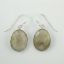 Wholesale Bezel Gemstone Oval Shaped Pendant Earrings - Sterling Silver Hooks - Gold Rutilated Quartz