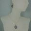 Wholesale Bezel Gemstone Tear Pendant Necklace & Earrings - Gold Plated - Iolite Quartz (16-24")