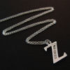 Wholesale Sterling Silver Letter CZ Charm Necklace (16-24 inch)