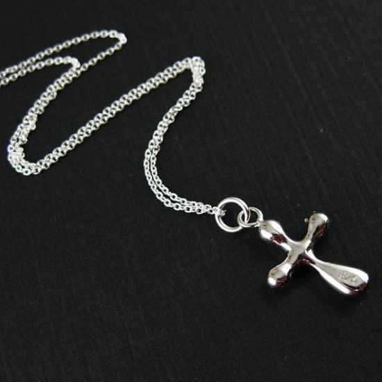 Wholesale .925 Sterling Silver Cross Pendant Necklace (16-24")