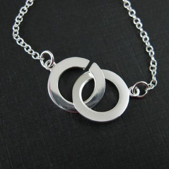 Wholesale 925 Sterling Silver Necklace with Double Toggle Rings. Two ways to wear (16-24 inches)