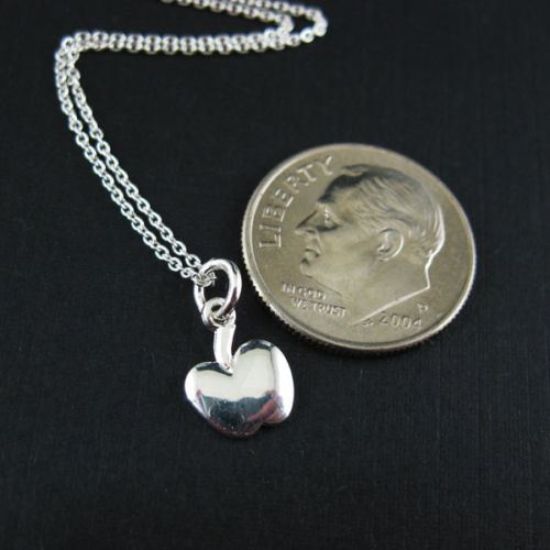 Wholesale 925 Sterling Silver Necklace with Tiny Apple Charm Pendant (16-24")