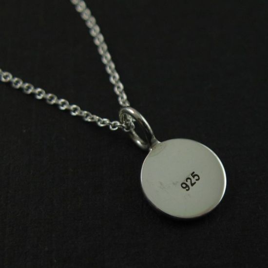 Wholesale 925 Sterling Silver Necklace-Happy Face Charm Pendant Necklace (16-24 inch)