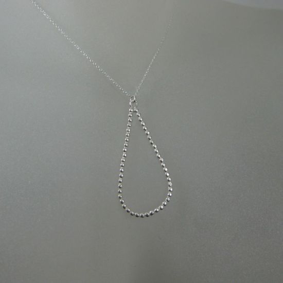 Wholesale 925 Sterling Silver Ball Tear Drop Charm Pendant Necklace (16-24 inch)