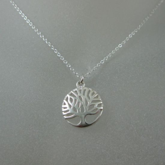Wholesale 925 Sterling Silver Tree of Life Charm Pendant Necklace (16-24 inch)