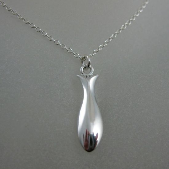 Wholesale 925 Sterling Silver Lovely Fish Charm Pendant Necklace (16-24 inch)