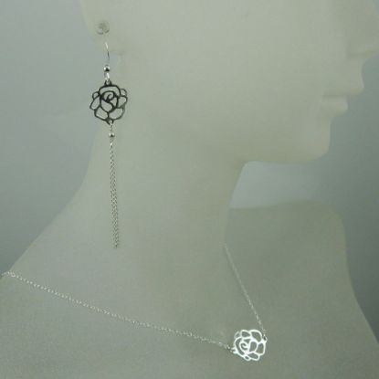 Wholesale 925 Sterling Silver Jewelry Set- Sweet Rose Connector