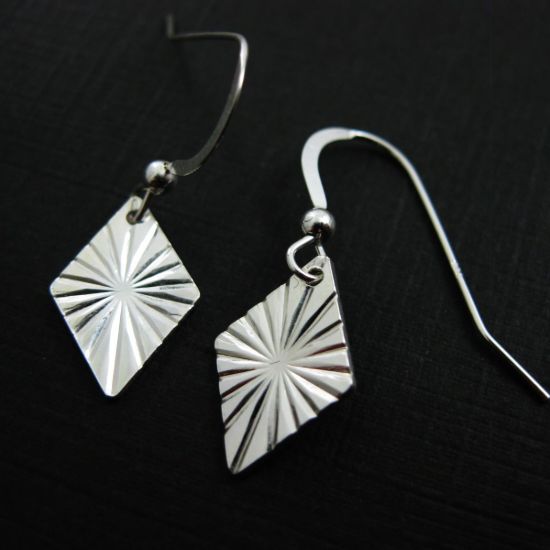 Wholesale 925 Sterling Silver Jewelry Set-Textured Diamond Charm