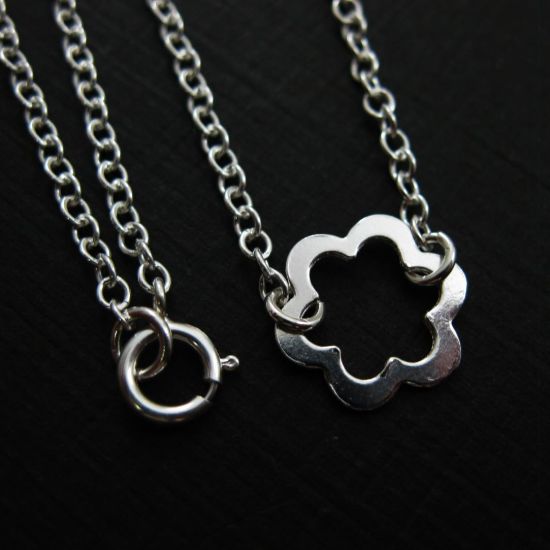 Wholesale 925 Sterling Silver Jewelry Set- Flower Charm Connector