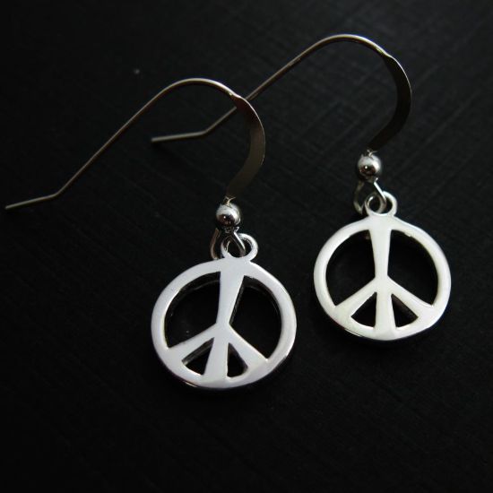 Wholesale 925 Sterling Silver Jewelry Set- Thick Peace Charm