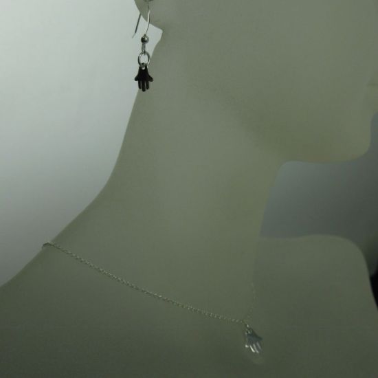 Wholesale 925 Sterling Silver Jewelry Set- Hamsa Hand Charm