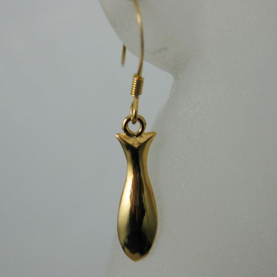 Wholesale 18K Gold Plated Over Sterling Silver VERMEIL Earrings - Lovely Fish 