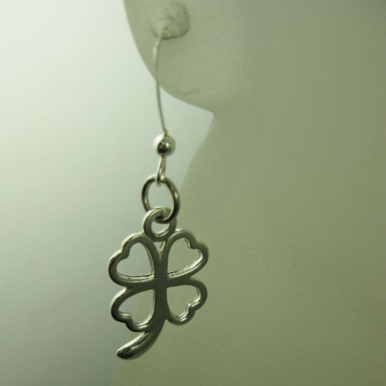 Wholesale 925 Sterling Silver Earrings- Four Leaf Clover