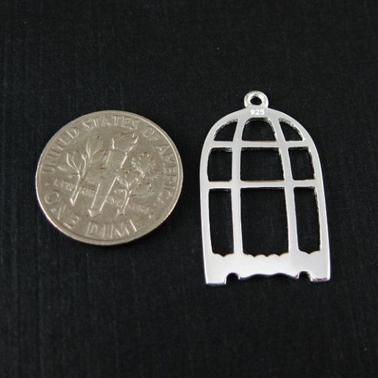 Wholesale Sterling Silver Bird Cage Charms and Pendants for Jewelry Making, Wholesale Findings