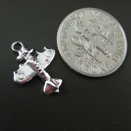 Wholesale Sterling Silver Airplane Charm, Charms and Pendants for Jewelry Making, Wholesale Findings