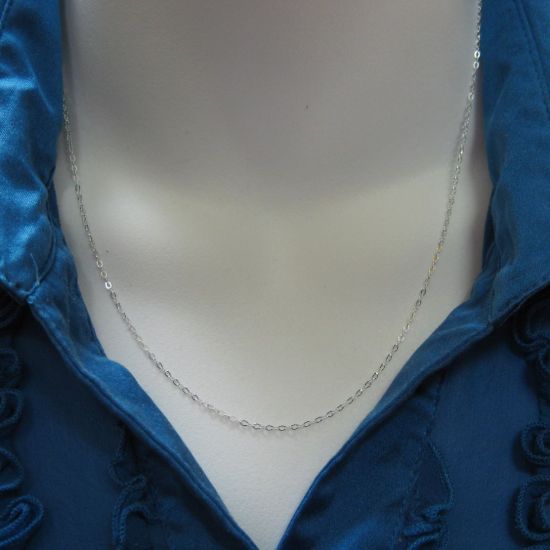 Wholesale Sterling Silver Cable Flat Oval Chain, Wholesale Bulk Necklace Chains