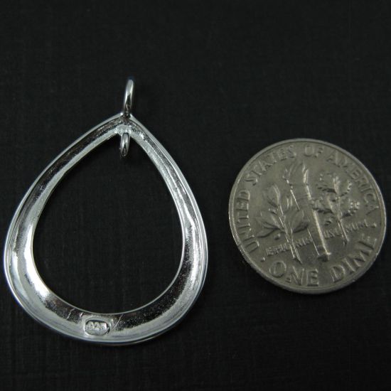 Wholesale Sterling Silver Fancy Sleek Teardop Pendant, Charms and Pendants for Jewelry Making, Wholesale Findings