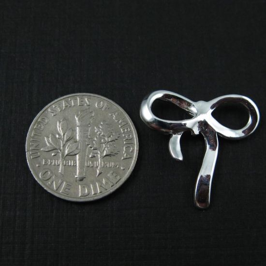 Wholesale Sterling Silver Bow Pendant, Charms and Pendants for Jewelry Making, Wholesale Findings