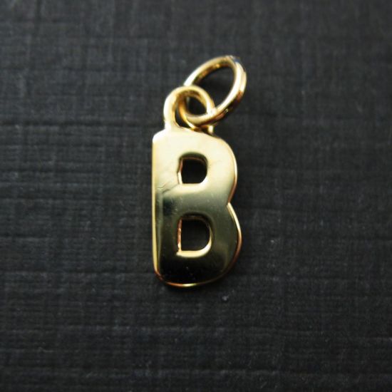 Wholesale Gold plated Sterling Silver Smooth Letter Initial Charms and Pendants for Jewelry Making, Wholesale Findings